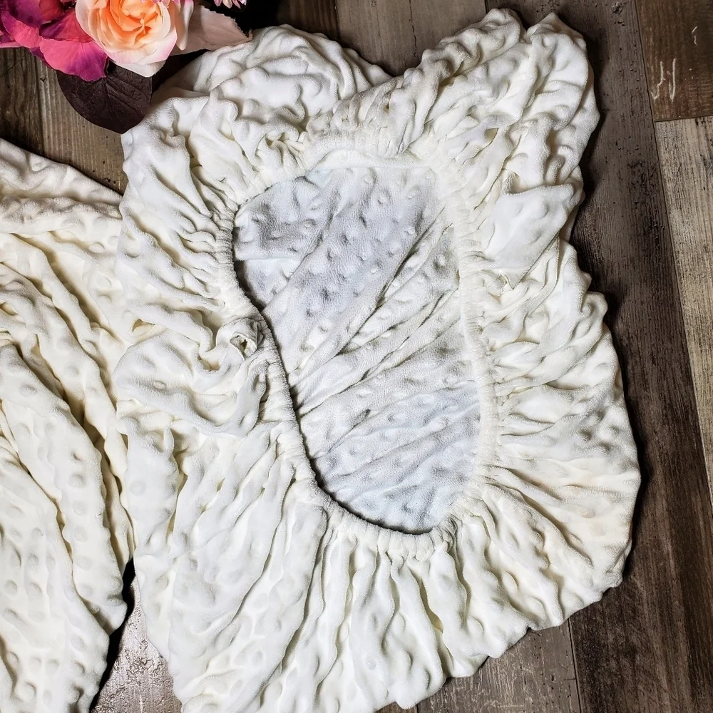 TILLYOU Ivory Off-White Changing Pad Covers 2 Pc EUC